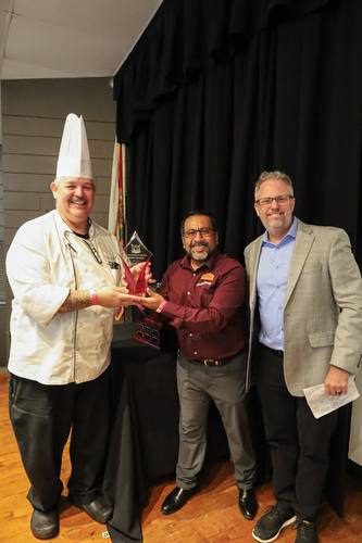 Chef receives the Judges' Award from event organizers