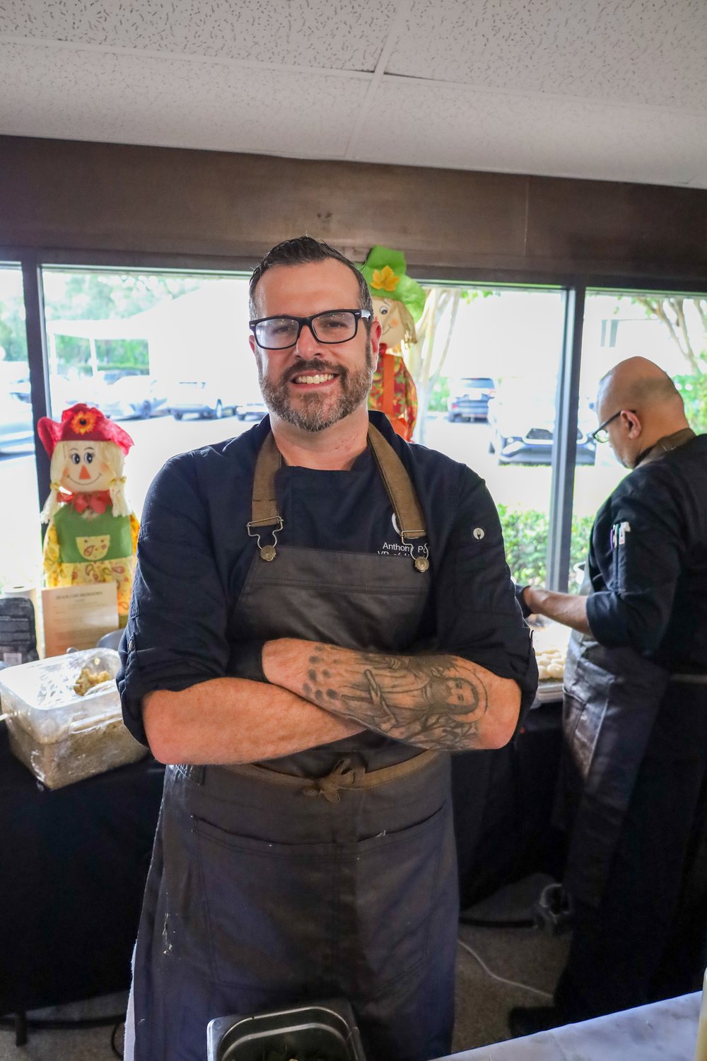 A sponsor representative at Senior Chef Showdown